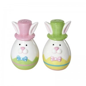 Transpac Easter Bunny with Top Hat Salt and Pepper Set TXV1006